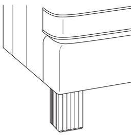 Maple or Oak Reeded Straight Leg